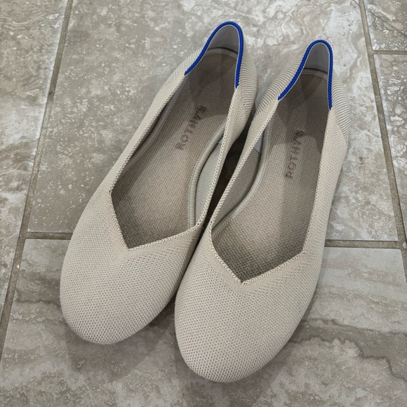 Rothy's The Flat Round Toe Slip on Shoes Ecru Women's 10 - Picture 2 of 14